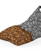 Updeco Fotoliu Puf Bean Bag tip Lounge Minecraft piatra pamant