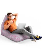 Updeco Fotoliu puf Bean Bag tip lounge zebra blue