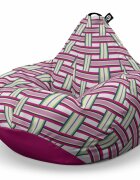 Updeco Fotoliu Puf Bean Bag tip Para L Raspberry And Kiwi