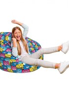 Updeco Fotoliu Puf Bean Bag tip Para L smiley cats