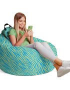 Updeco Fotoliu puf Bean Bag tip para L zebra green