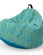 Updeco Fotoliu puf Bean Bag tip para L zebra green