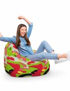 Updeco Fotoliu Puf Bean Bag tip Para XL Abstract Jungle Pepene
