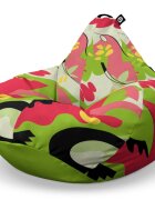 Updeco Fotoliu Puf Bean Bag tip Para XL Abstract Jungle Pepene