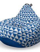 Updeco Fotoliu Puf Bean Bag tip Para XL Geometric Sea Blue