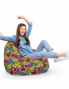 Updeco Fotoliu Puf Bean Bag tip Para XL Kawaii Fruits