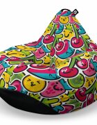 Updeco Fotoliu Puf Bean Bag tip Para XL Kawaii Fruits