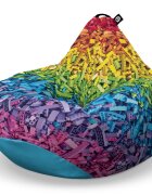 Updeco Fotoliu Puf Bean Bag tip Para XL Lego Curcubeu