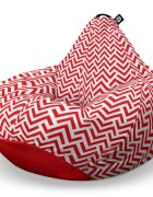 Updeco Fotoliu Puf Bean Bag tip Para XL model rosu si alb
