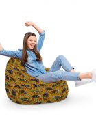 Updeco Fotoliu Puf Bean Bag tip Para XL Pisici Dia de los Muertos