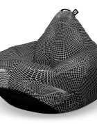 Updeco Fotoliu Puf Bean Bag tip Para XL Topografic Negru