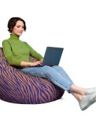 Updeco Fotoliu puf Bean Bag tip para XL zebra gradient dark