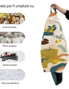 Updeco Husa fotoliu Puf Bean Bag tip Para L fara umplutura abstract jungle