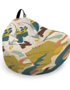 Updeco Husa fotoliu Puf Bean Bag tip Para L fara umplutura abstract jungle
