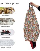 Updeco Husa fotoliu Puf Bean Bag tip Para L fara umplutura caini hipster