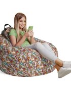 Updeco Husa fotoliu Puf Bean Bag tip Para L fara umplutura caini hipster