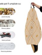 Updeco Husa fotoliu Puf Bean Bag tip Para L fara umplutura diamond orange
