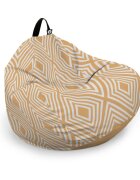 Updeco Husa fotoliu Puf Bean Bag tip Para L fara umplutura diamond orange