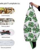 Updeco Husa fotoliu Puf Bean Bag tip Para L fara umplutura fotbal