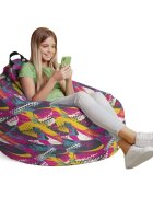 Updeco Husa fotoliu Puf Bean Bag tip Para L fara umplutura graffiti abstract grunge