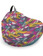 Updeco Husa fotoliu Puf Bean Bag tip Para L fara umplutura graffiti abstract grunge