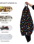 Updeco Husa fotoliu Puf Bean Bag tip Para L fara umplutura lego fundal negru