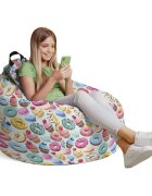 Updeco Husa fotoliu Puf Bean Bag tip Para L fara umplutura macarons