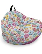 Updeco Husa fotoliu Puf Bean Bag tip Para L fara umplutura macarons