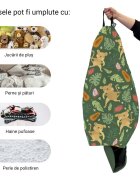 Updeco Husa fotoliu Puf Bean Bag tip Para L fara umplutura maimute