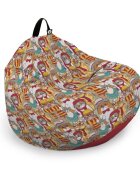 Updeco Husa fotoliu Puf Bean Bag tip Para L fara umplutura pisici hipster