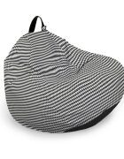 Updeco Husa fotoliu Puf Bean Bag tip Para L fara umplutura scandinavian black