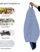 Updeco Husa fotoliu Puf Bean Bag tip Para L fara umplutura scandinavian blue
