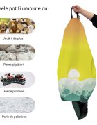 Updeco Husa fotoliu Puf Bean Bag tip Para L fara umplutura tropical