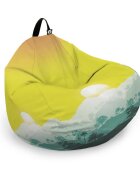Updeco Husa fotoliu Puf Bean Bag tip Para L fara umplutura tropical
