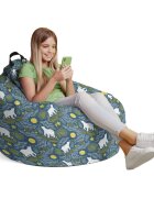 Updeco Husa fotoliu Puf Bean Bag tip Para L fara umplutura ursi polari