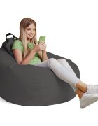 Updeco Husa fotoliu Puf Bean Bag tip Para XL Chroma fara umplutura dark grey