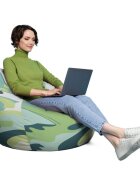 Updeco Husa fotoliu Puf Bean Bag tip Para XL fara umplutura Abstract Jungle Periglacial