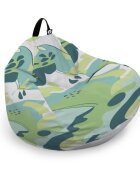 Updeco Husa fotoliu Puf Bean Bag tip Para XL fara umplutura Abstract Jungle Periglacial