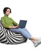 Updeco Husa fotoliu Puf Bean Bag tip Para XL fara umplutura Abstract Zebra