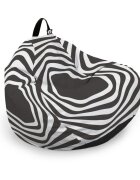 Updeco Husa fotoliu Puf Bean Bag tip Para XL fara umplutura Abstract Zebra