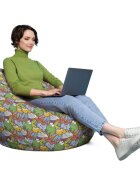 Updeco Husa fotoliu Puf Bean Bag tip Para XL fara umplutura broscute