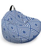 Updeco Husa fotoliu Puf Bean Bag tip Para XL fara umplutura Diamond blue