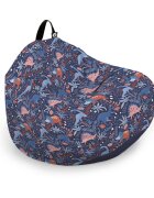 Updeco Husa fotoliu Puf Bean Bag tip Para XL fara umplutura dinozauri nocturni
