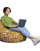 Updeco Husa fotoliu Puf Bean Bag tip Para XL fara umplutura emoji