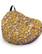 Updeco Husa fotoliu Puf Bean Bag tip Para XL fara umplutura emoji