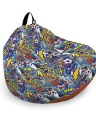 Updeco Husa fotoliu Puf Bean Bag tip Para XL fara umplutura Graffiti Sport
