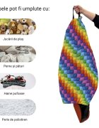Updeco Husa fotoliu Puf Bean Bag tip Para XL fara umplutura Lego Abstract