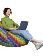 Updeco Husa fotoliu Puf Bean Bag tip Para XL fara umplutura Lego Abstract