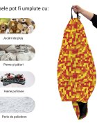 Updeco Husa fotoliu Puf Bean Bag tip Para XL fara umplutura minecraft foc