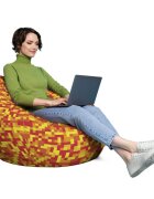 Updeco Husa fotoliu Puf Bean Bag tip Para XL fara umplutura minecraft foc